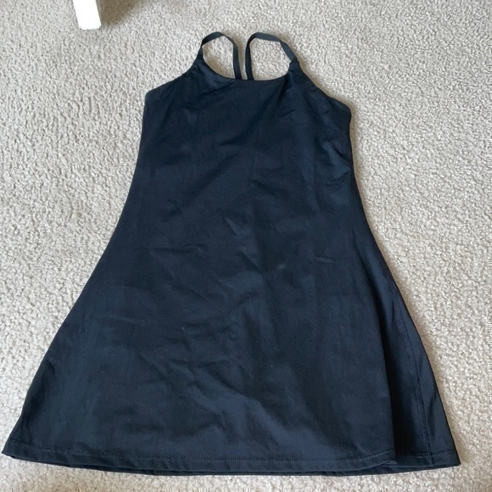 Women’s black  active dress with built in shorts